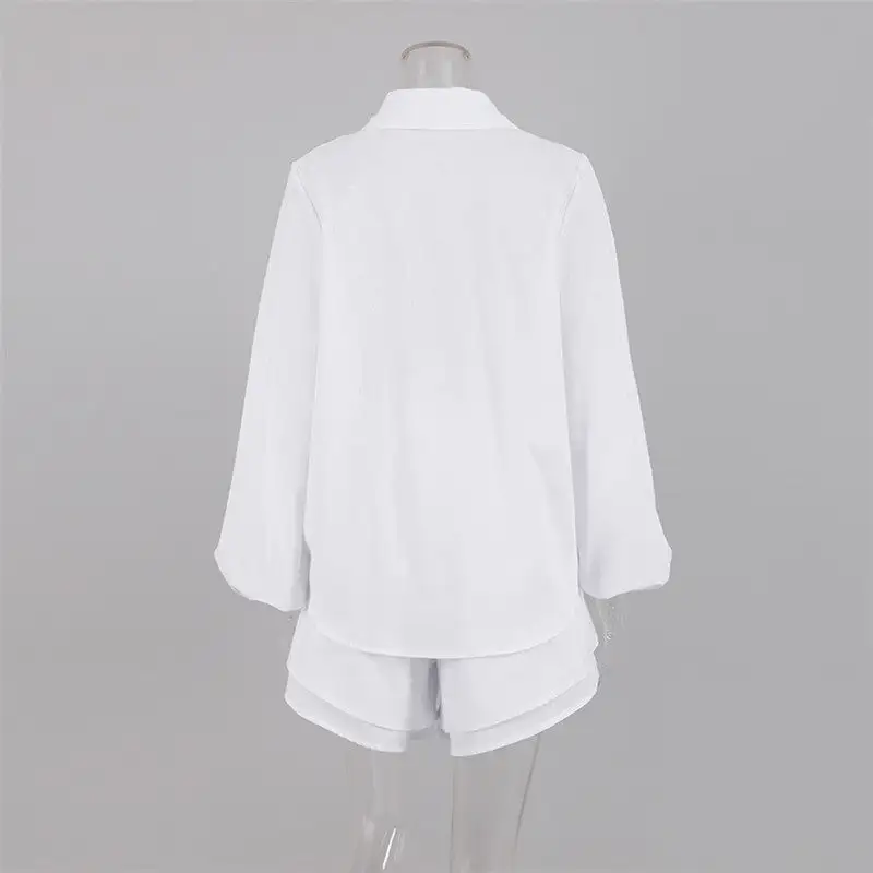 Ruffle Hem Top Shorts Set