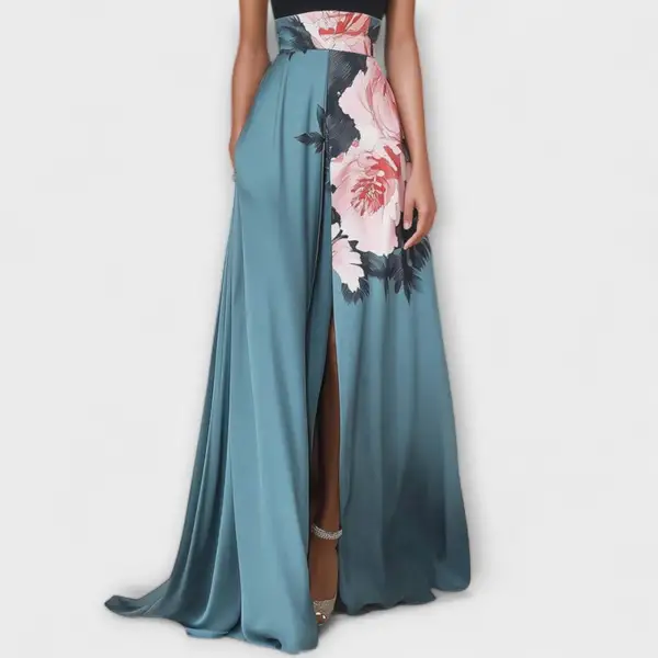 Floral Sleeveless A-Line Maxi Dress