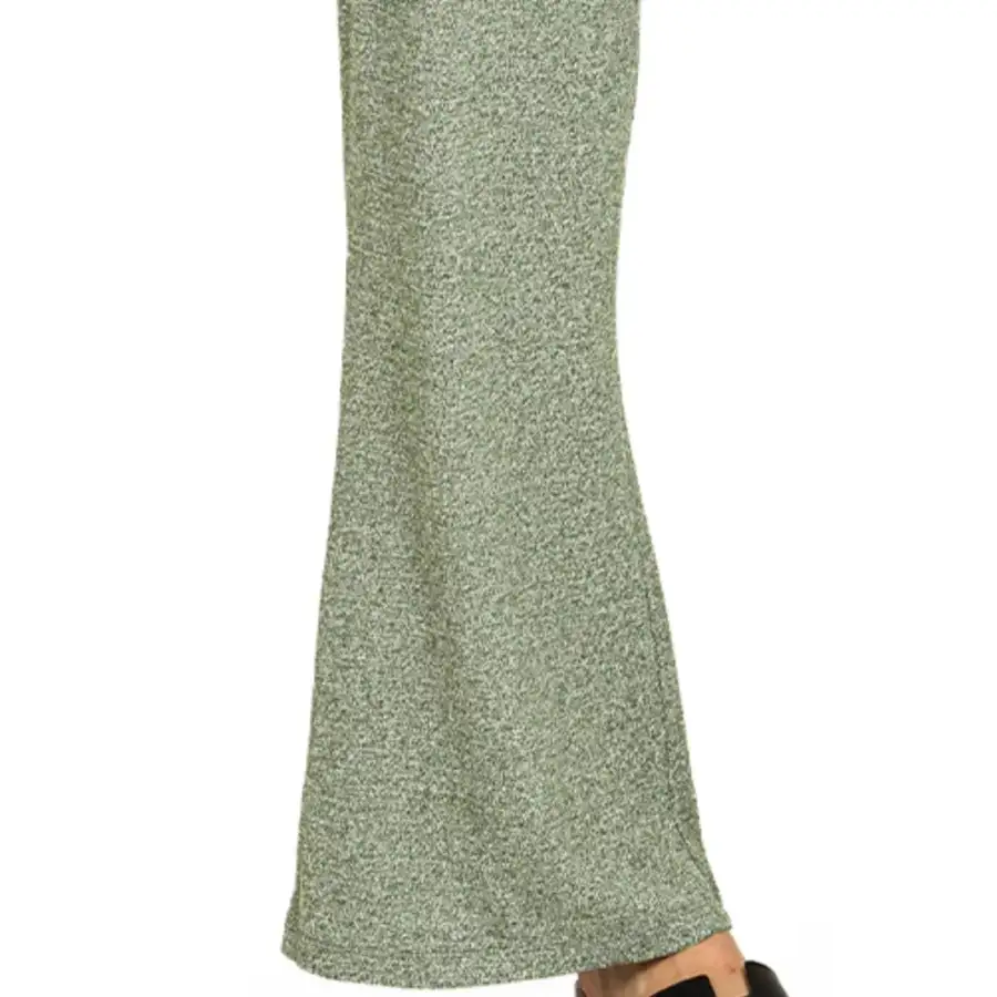 Soft Elastic Waisted Flare Pants