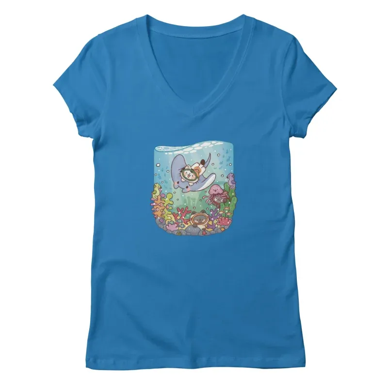 Three Little Cats V-Neck Tee