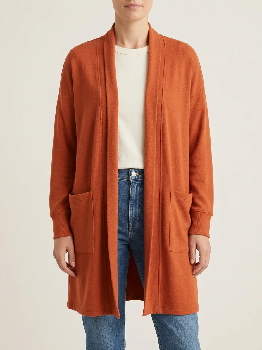 Cozy Open-Front Knit Cardigan