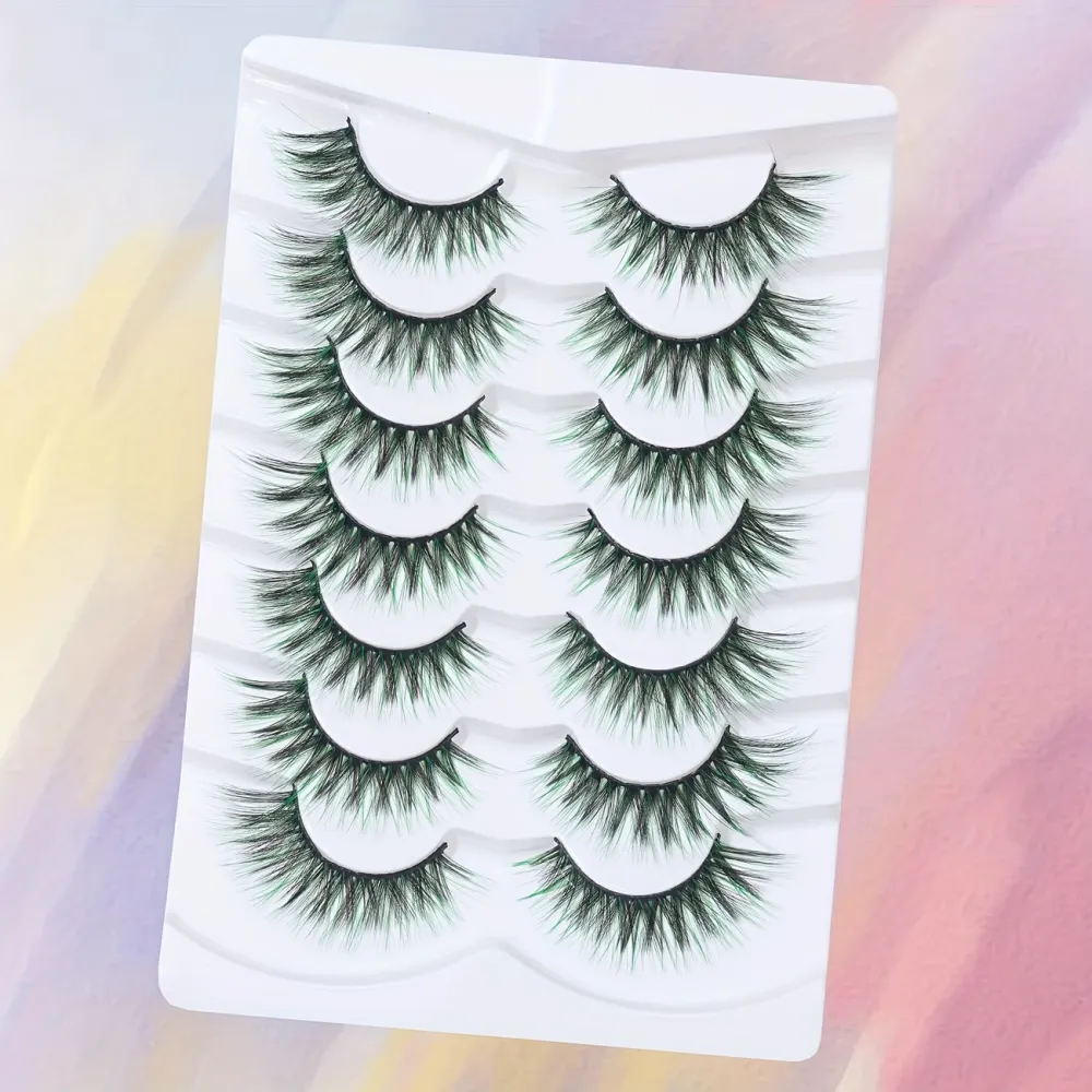 Wispy Green Party Lashes