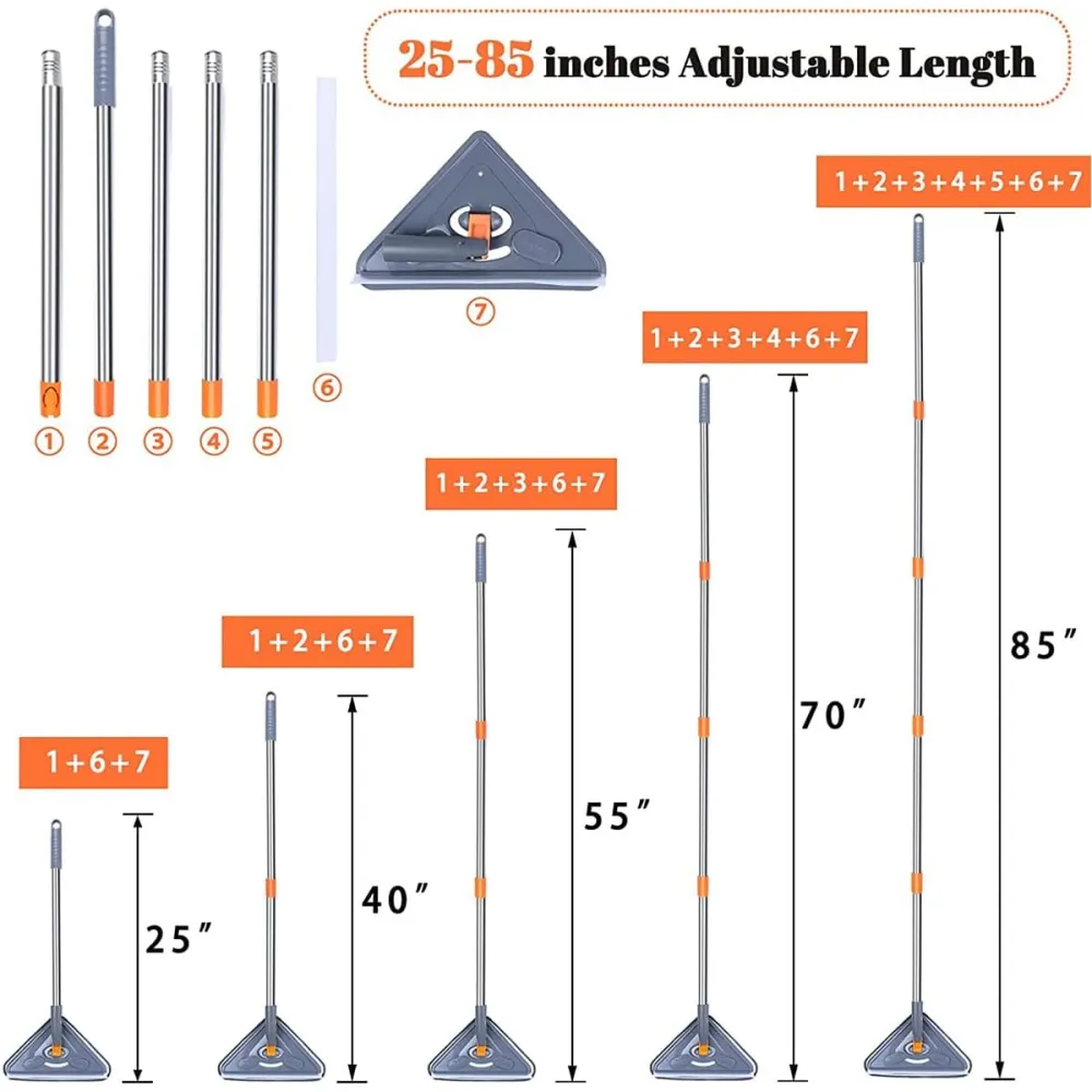 360° Rotating Triangle Mop Set