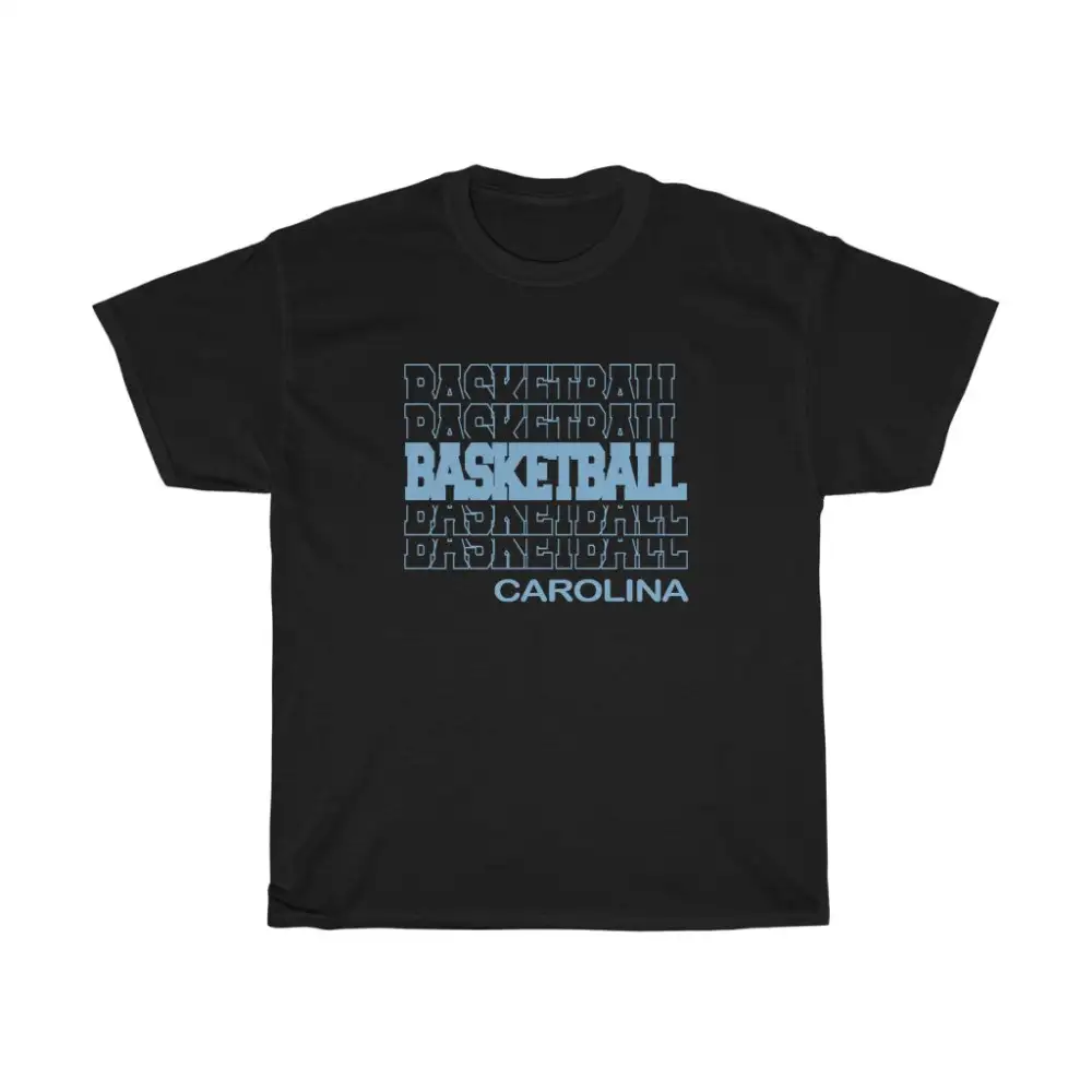 Basketball Carolina in Modern Stacked Lettering