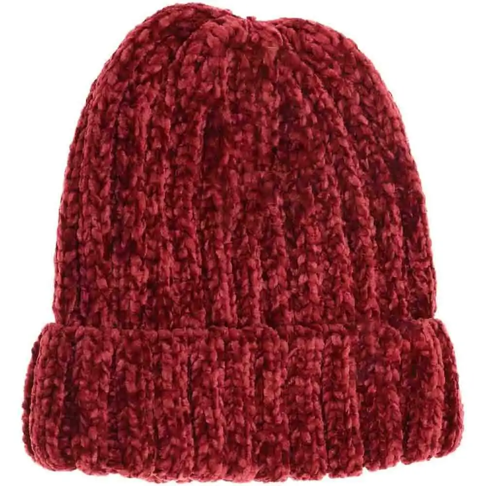 Ribbed Chenille Beanie