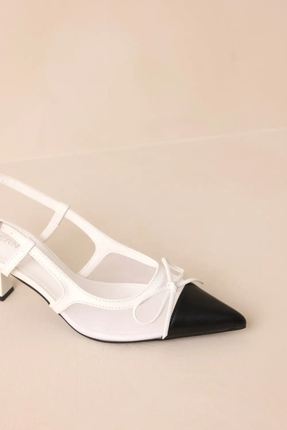 White High Heels With Bow