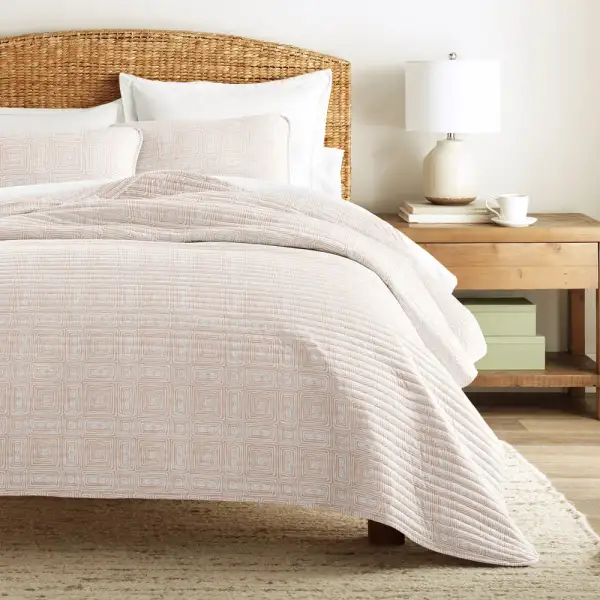 metric Maze Quilted Coverlet Set