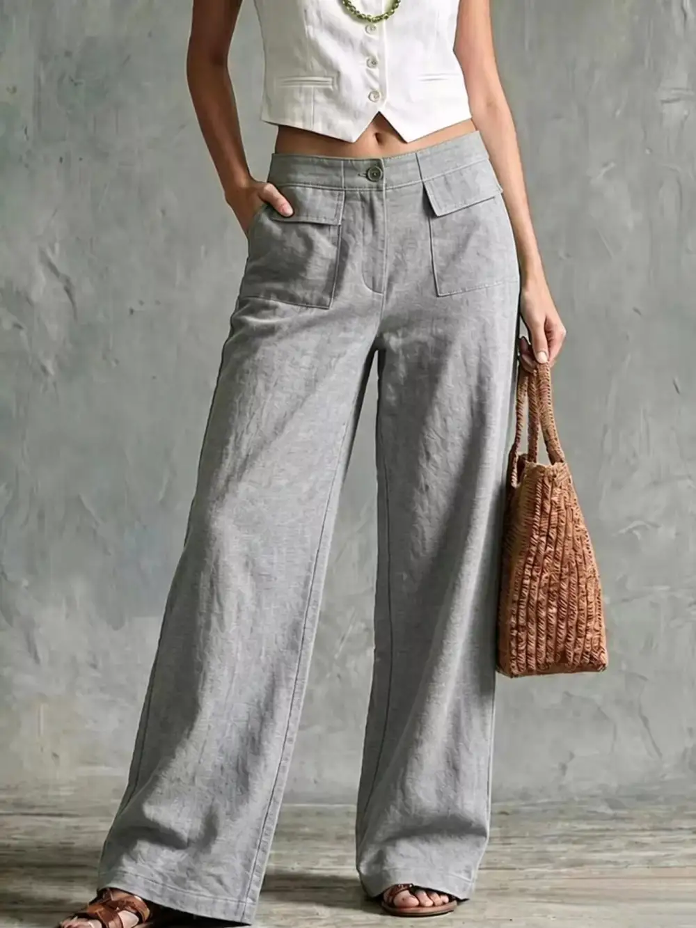 Full Size Wide Leg Pants Plus Size