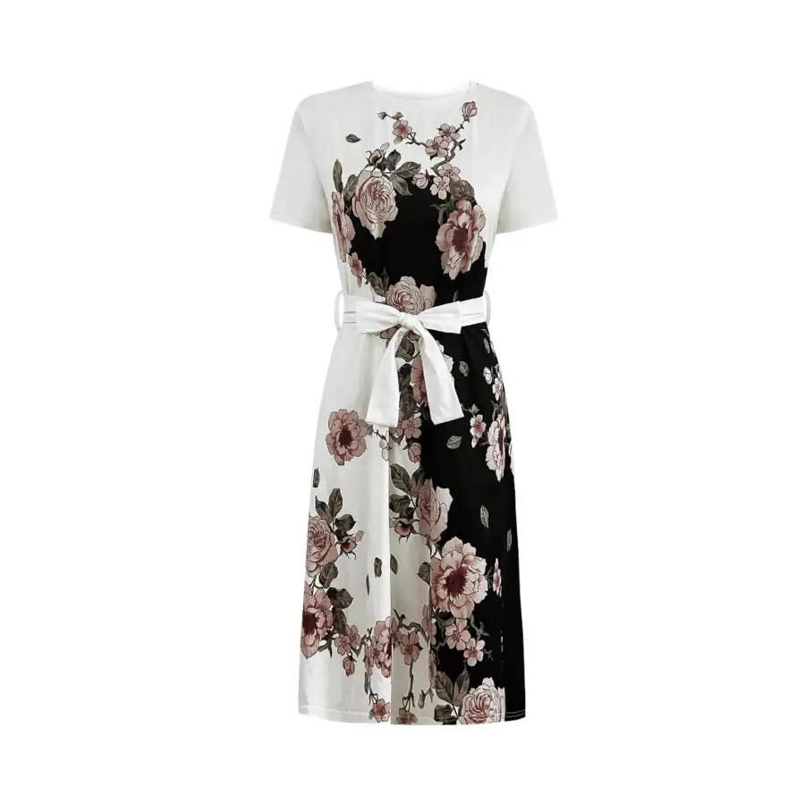 Midi Dress with Short Sleeves
