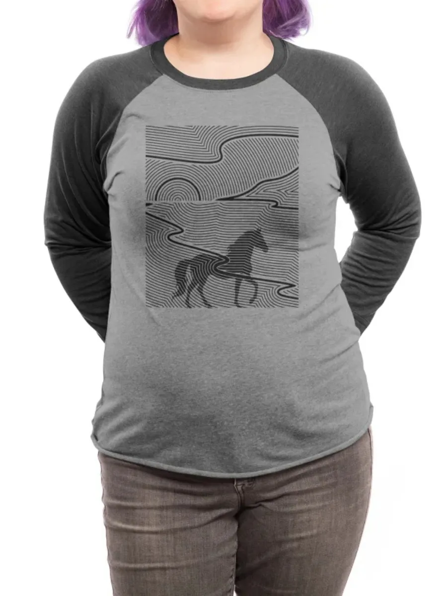 Abstract Horse Line Print T-Shirt