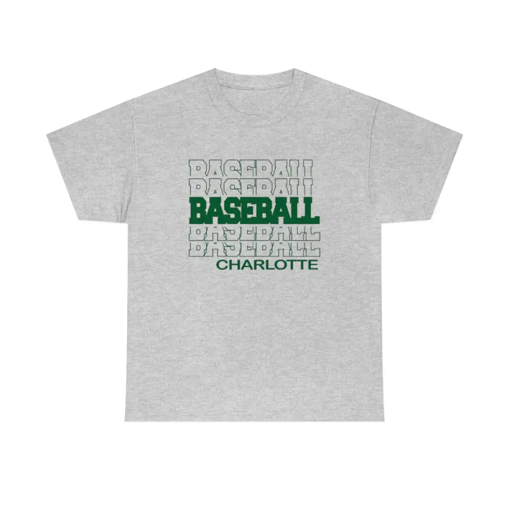 Baseball Charlotte in Modern Stacked Lettering