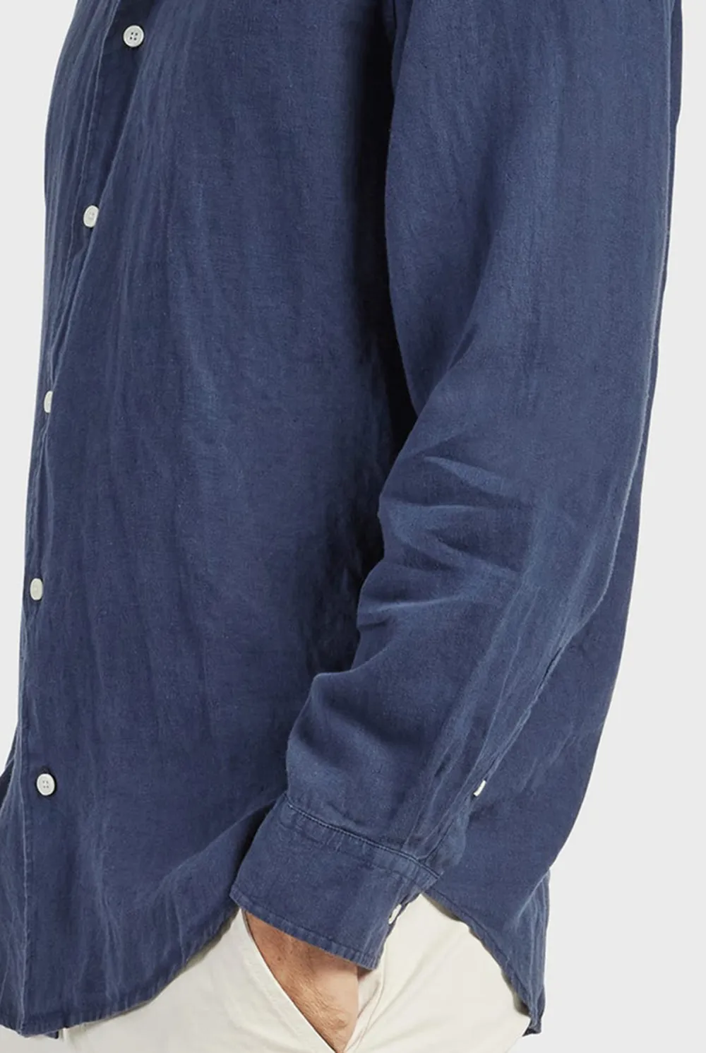 Mick Linen Shirt-Navy