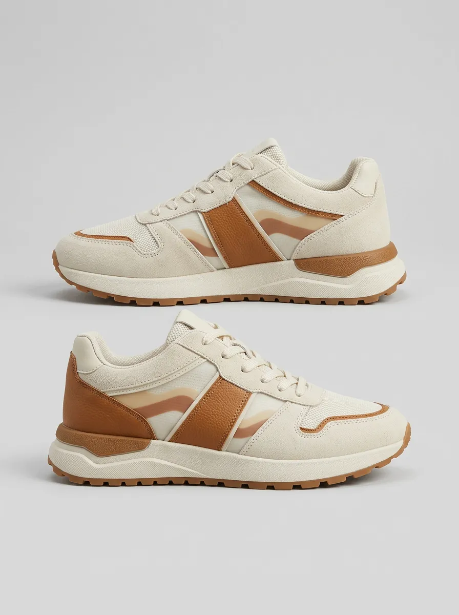 Unisex Casual Minimalist Colorblock Print Sneakers