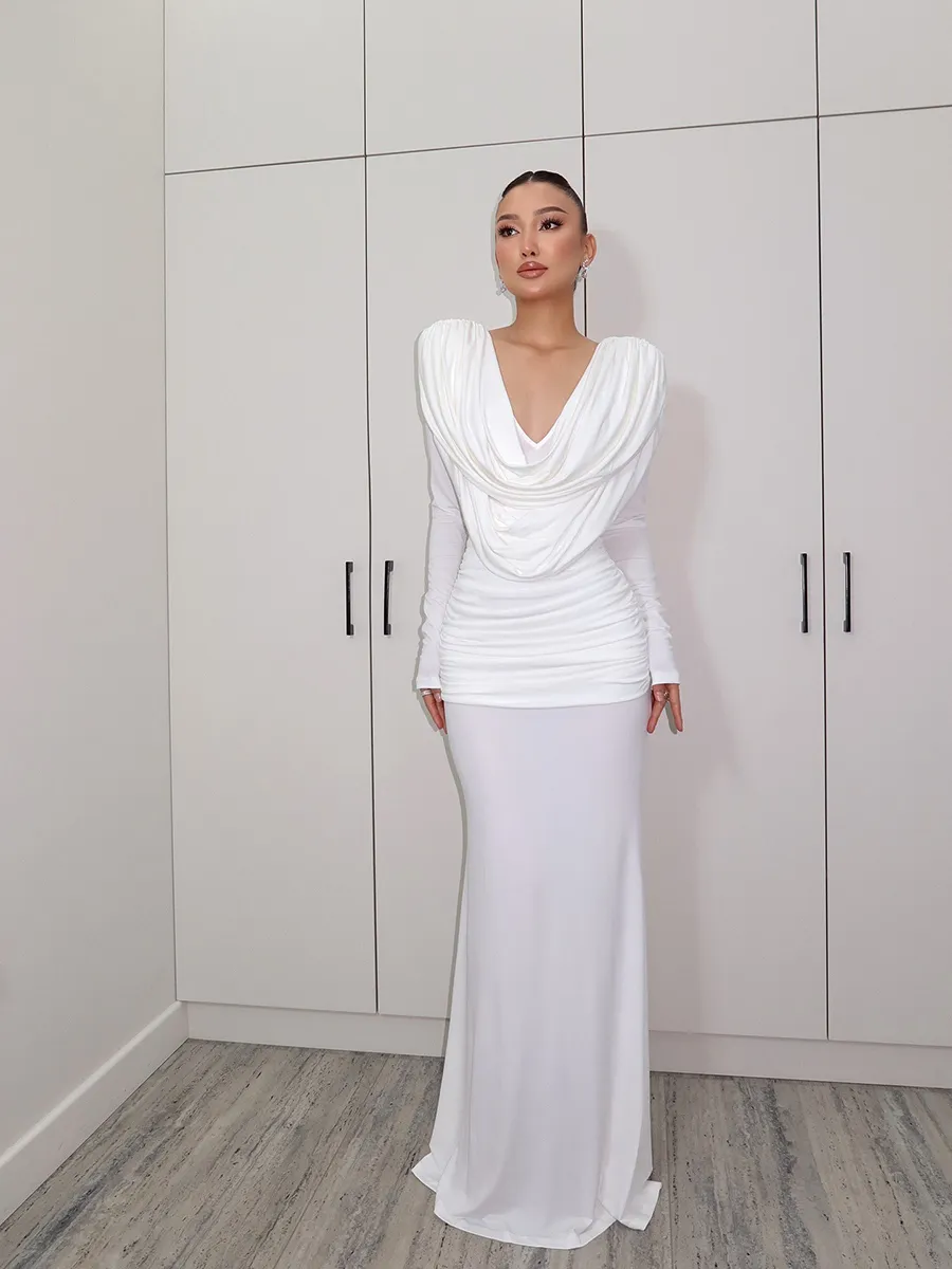 Esmeralda Maxi Dress In White