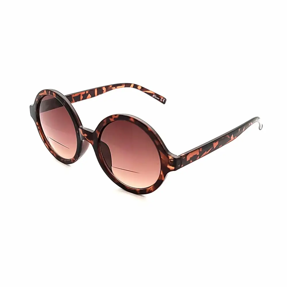 Round Bifocal Amber-Lens Reading Sunglasses