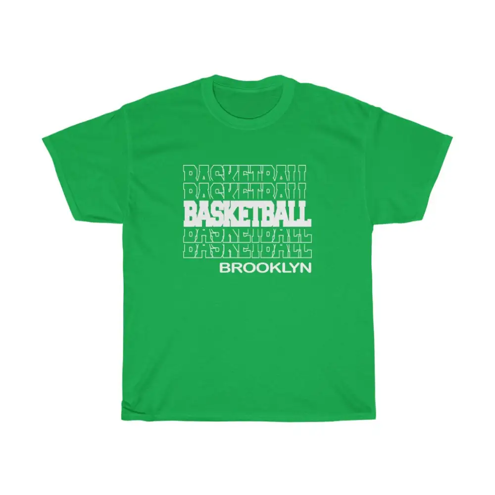 Basketball Brooklyn in Modern Stacked Lettering