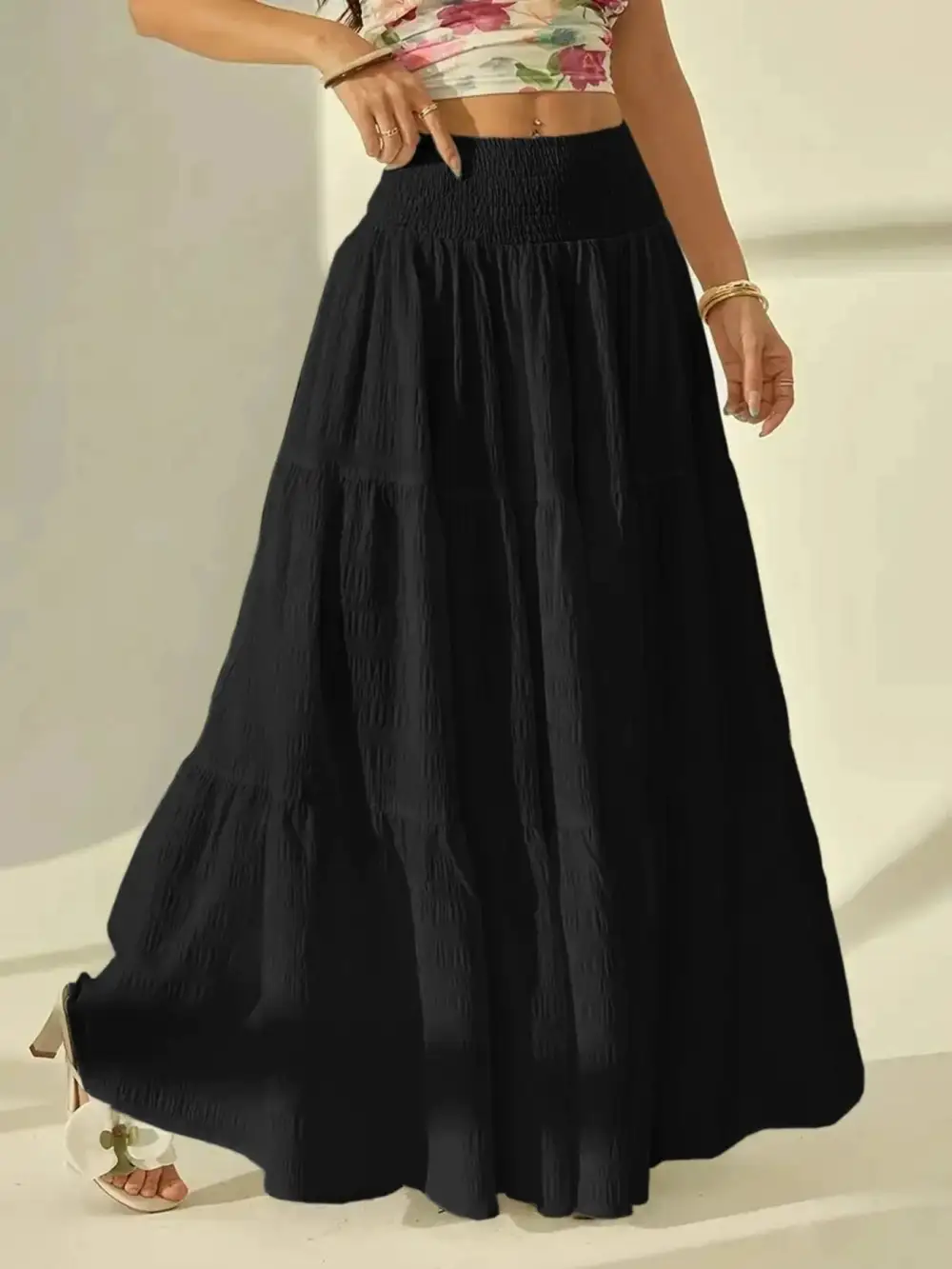 Everyday Draped Maxi Skirt