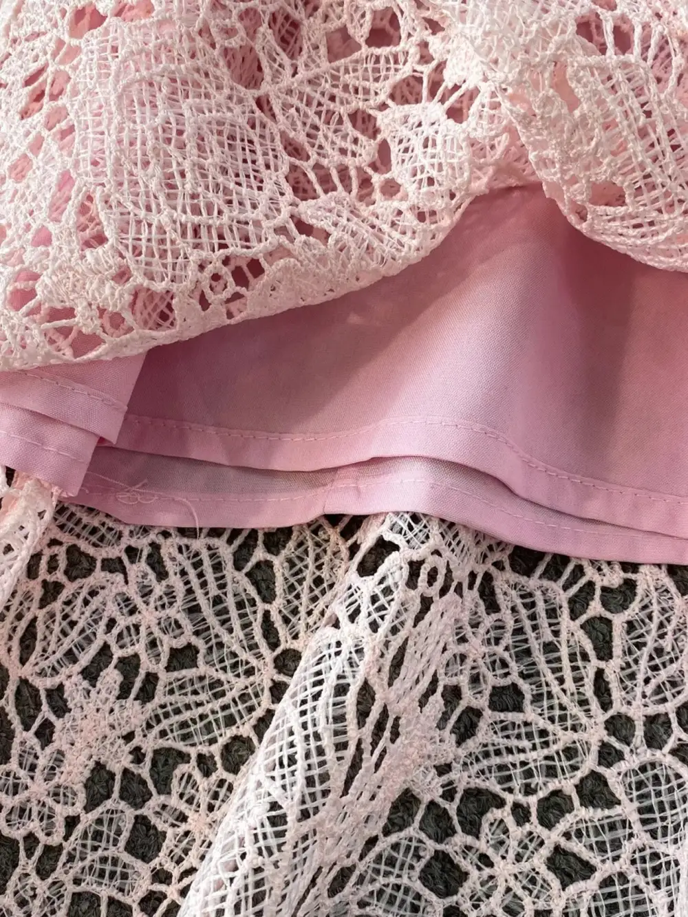 Graceful Lace Button Up Top And Skirt Set