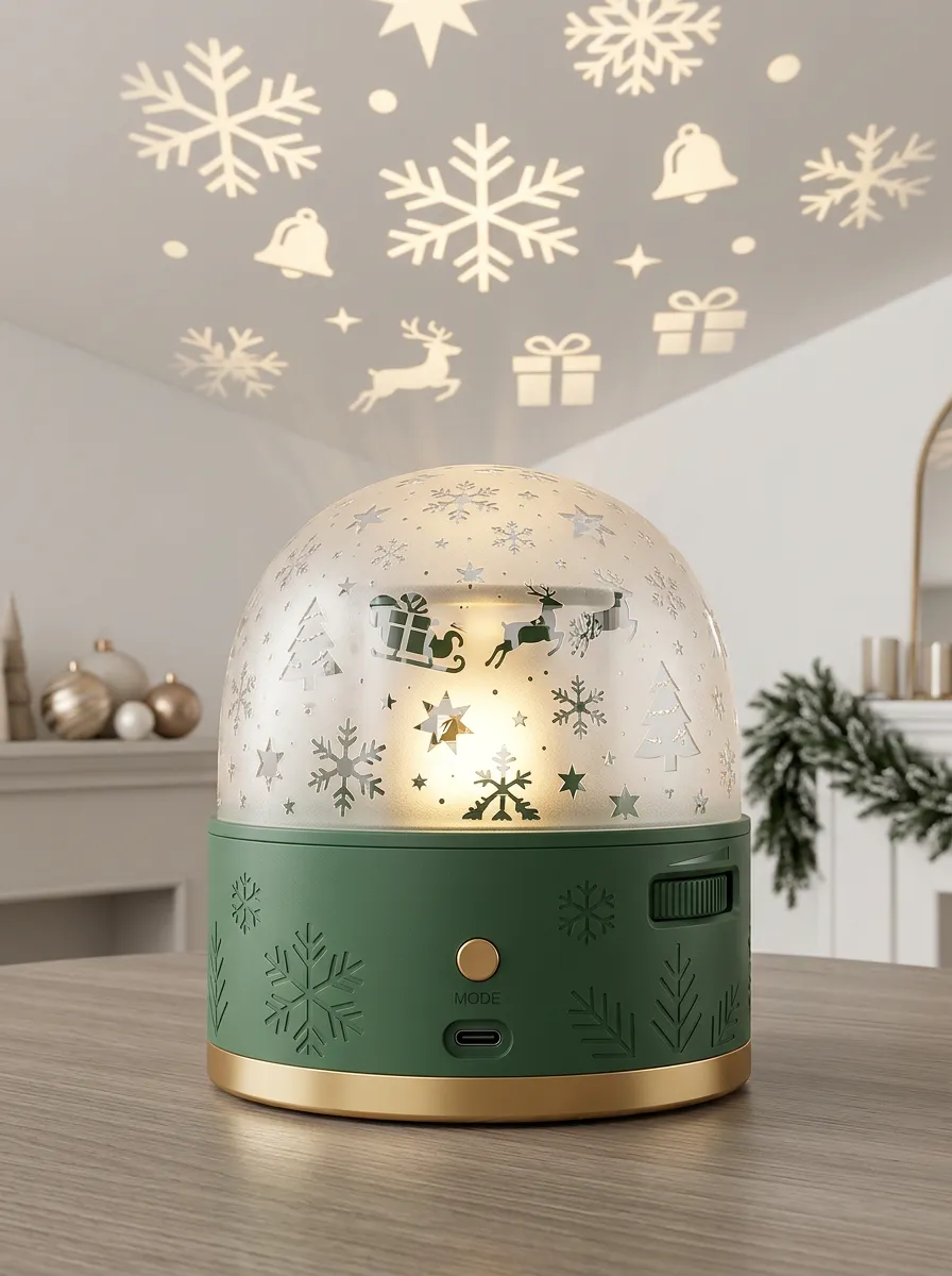 Decorative Snowflake Reindeer Projection Christmas Projection Night Light