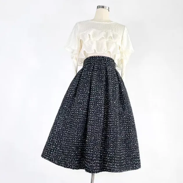 Neat Carry Everyday Casual Wool Skirt