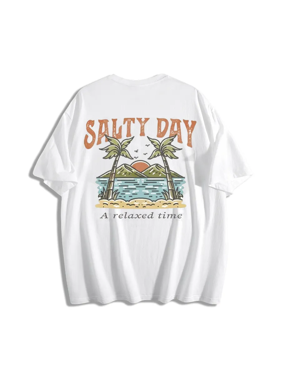 Tropical Salty Day Relax Graphic T-Shirt