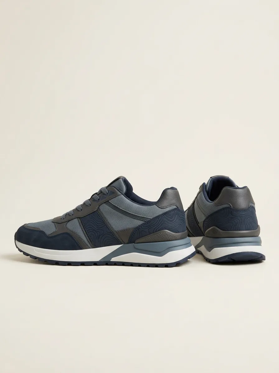 Men's Everyday Casual Outdoor Topographic Pattern Print Sneakers