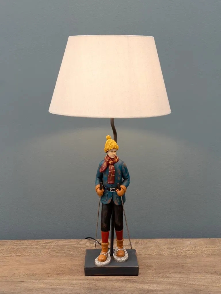 Black Resin Character Table Lamp