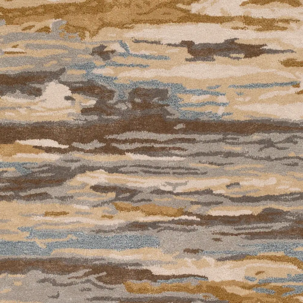Textured Viscose Wool Blend Carpet