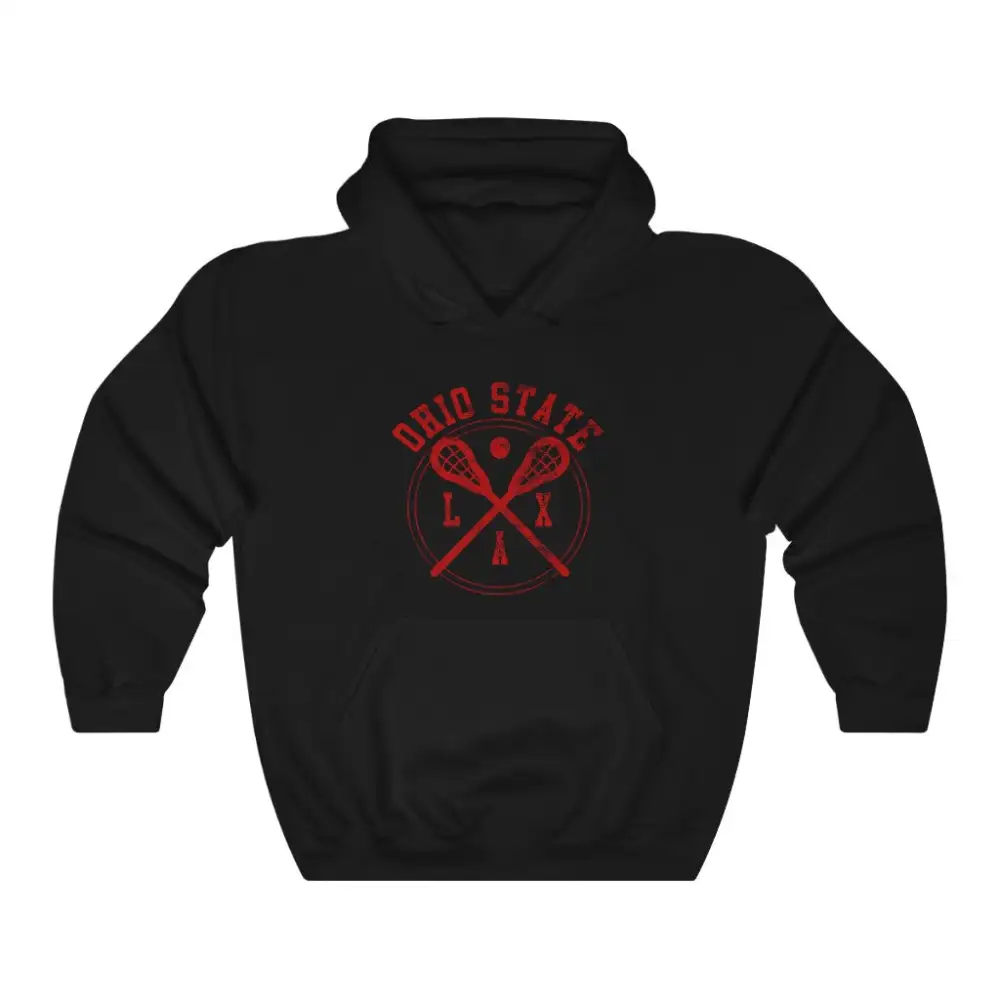 Vintage Badge Lacrosse Graphic Pullover Hoodie