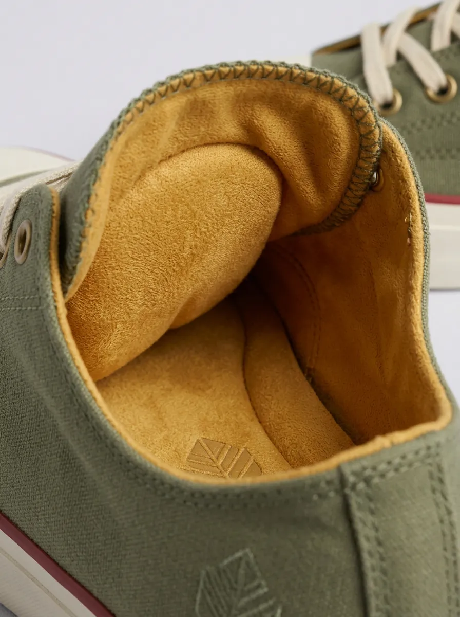 Modern Botanical Women's Low-Top Canvas Shoes