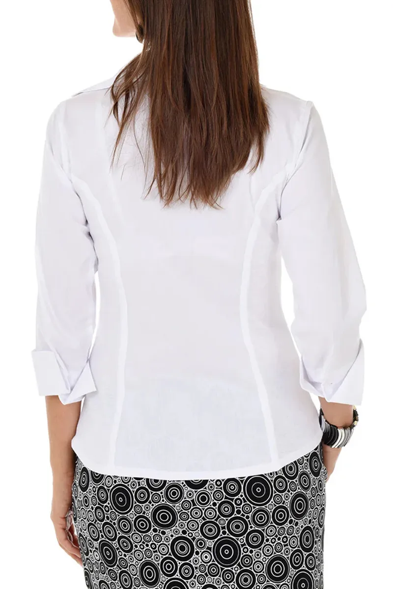 Tuxedo Front Collared Shirt