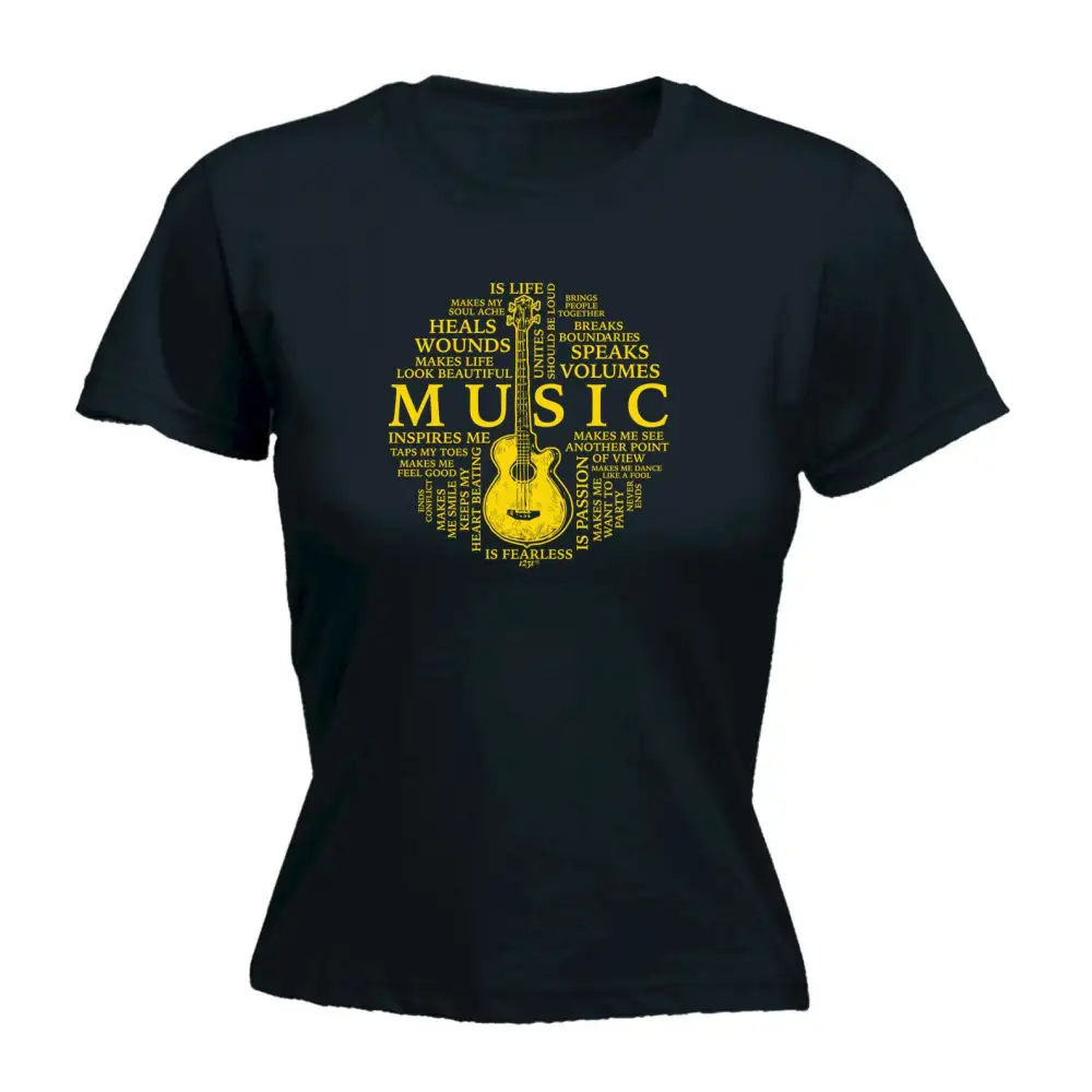 Music Meaning Graphic Fitted Tee