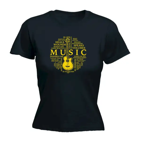 Music Meaning Graphic Fitted Tee