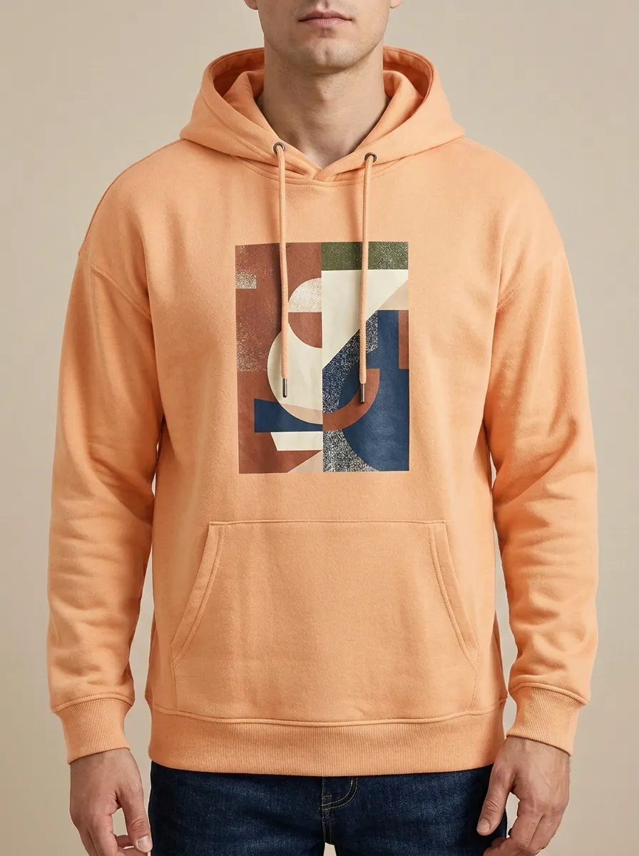 Men's Modern Abstract Geometric Art Print Hoodie