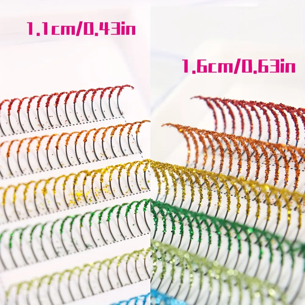 Glitter Colored False Lashes