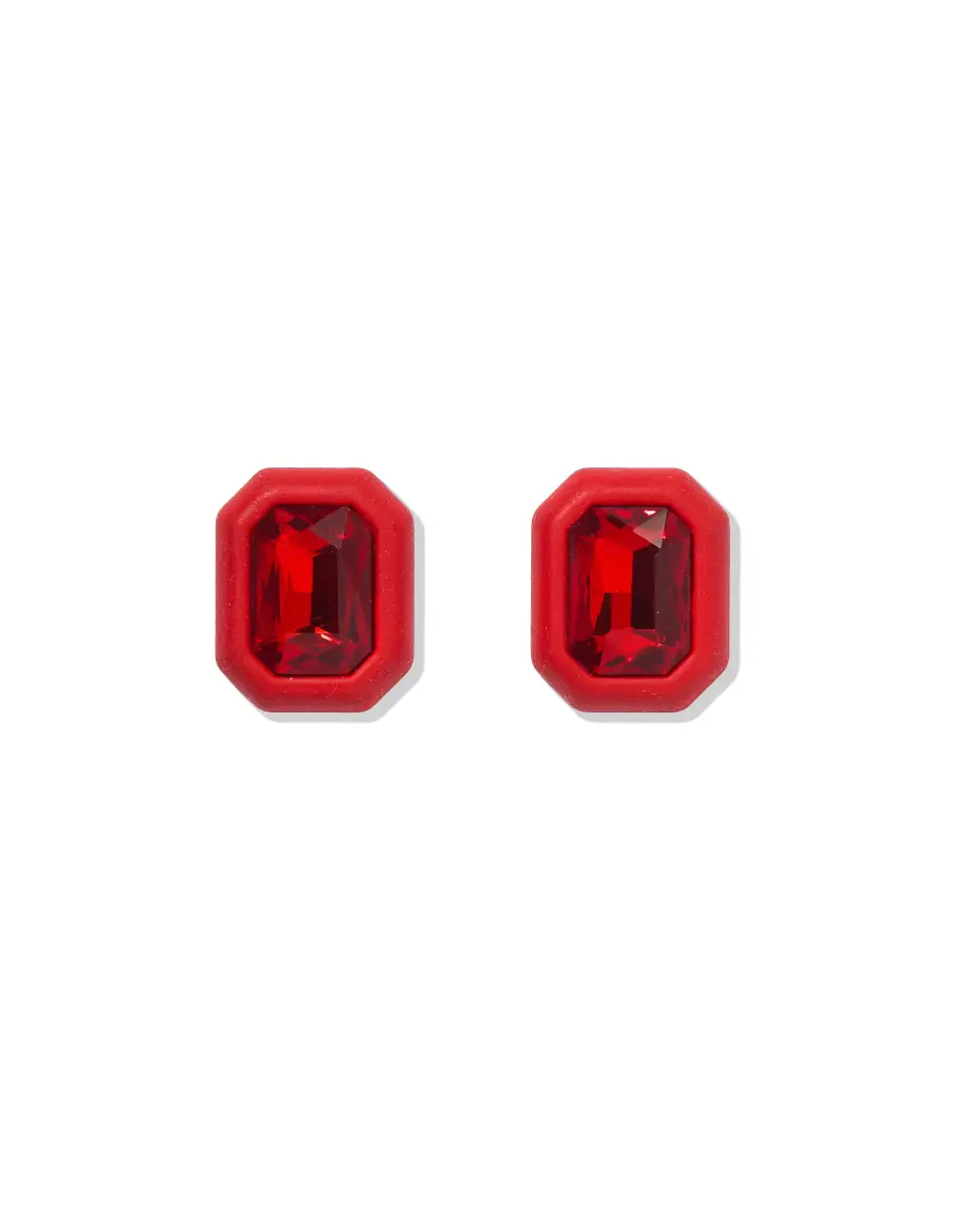 Rectangular Gem Statement Earrings