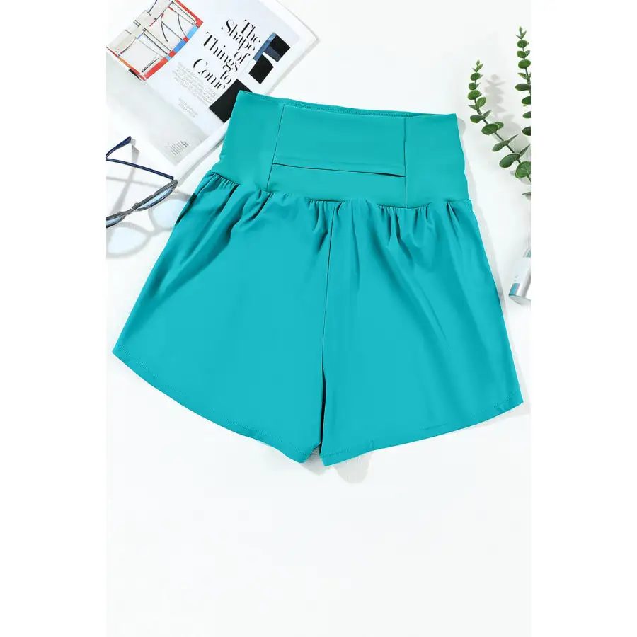 Women's High-Waist Pocketed Shorts Swim Bottom