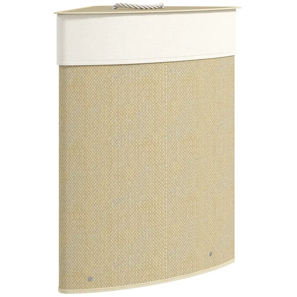 Removable Liner Lidded Corner Fit Laundry Storage Hamper