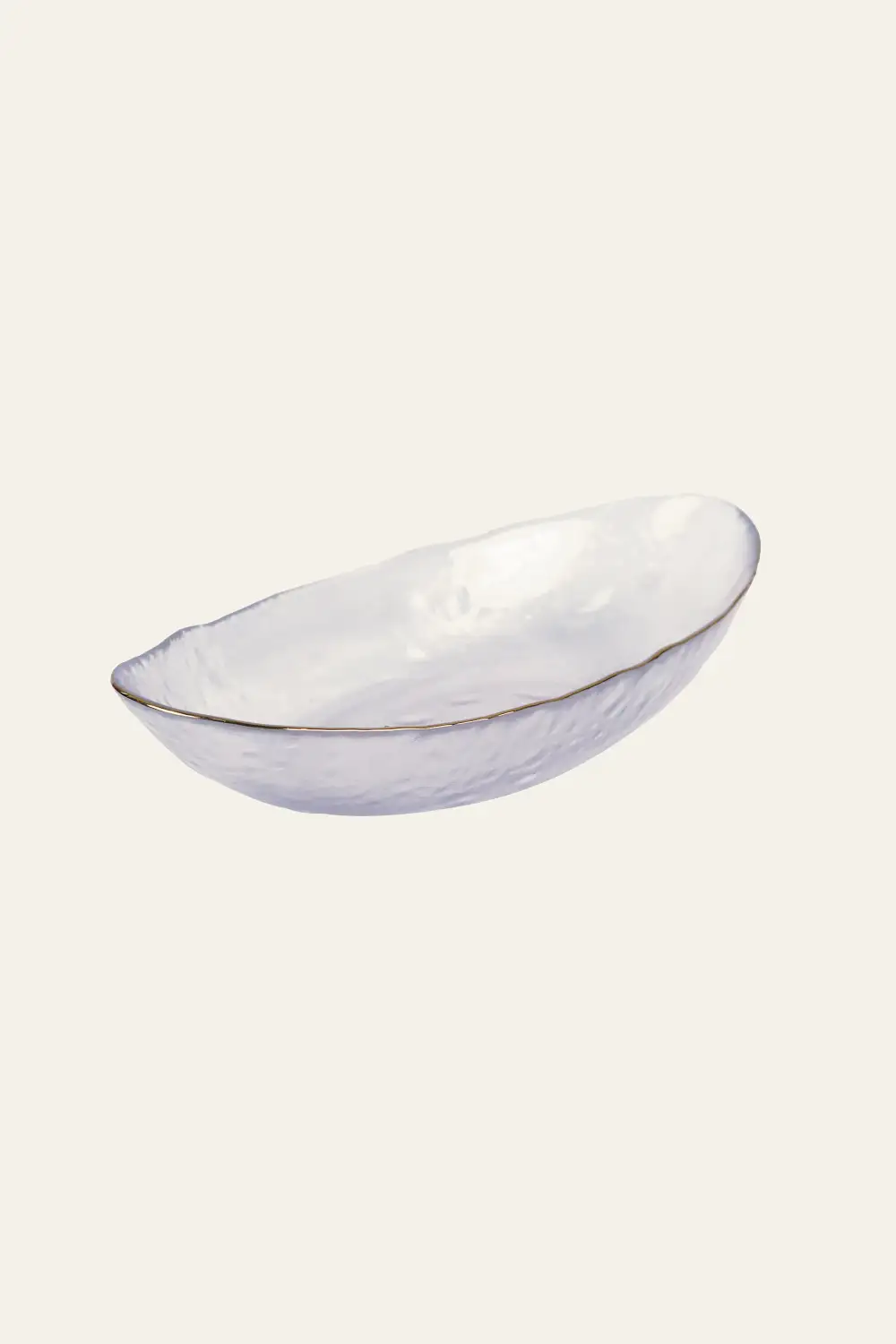 Boat Shape Glass Serving Plate