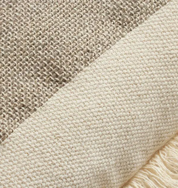 Ivory and Amber Woven Pattern Sofa Throw Pillow
