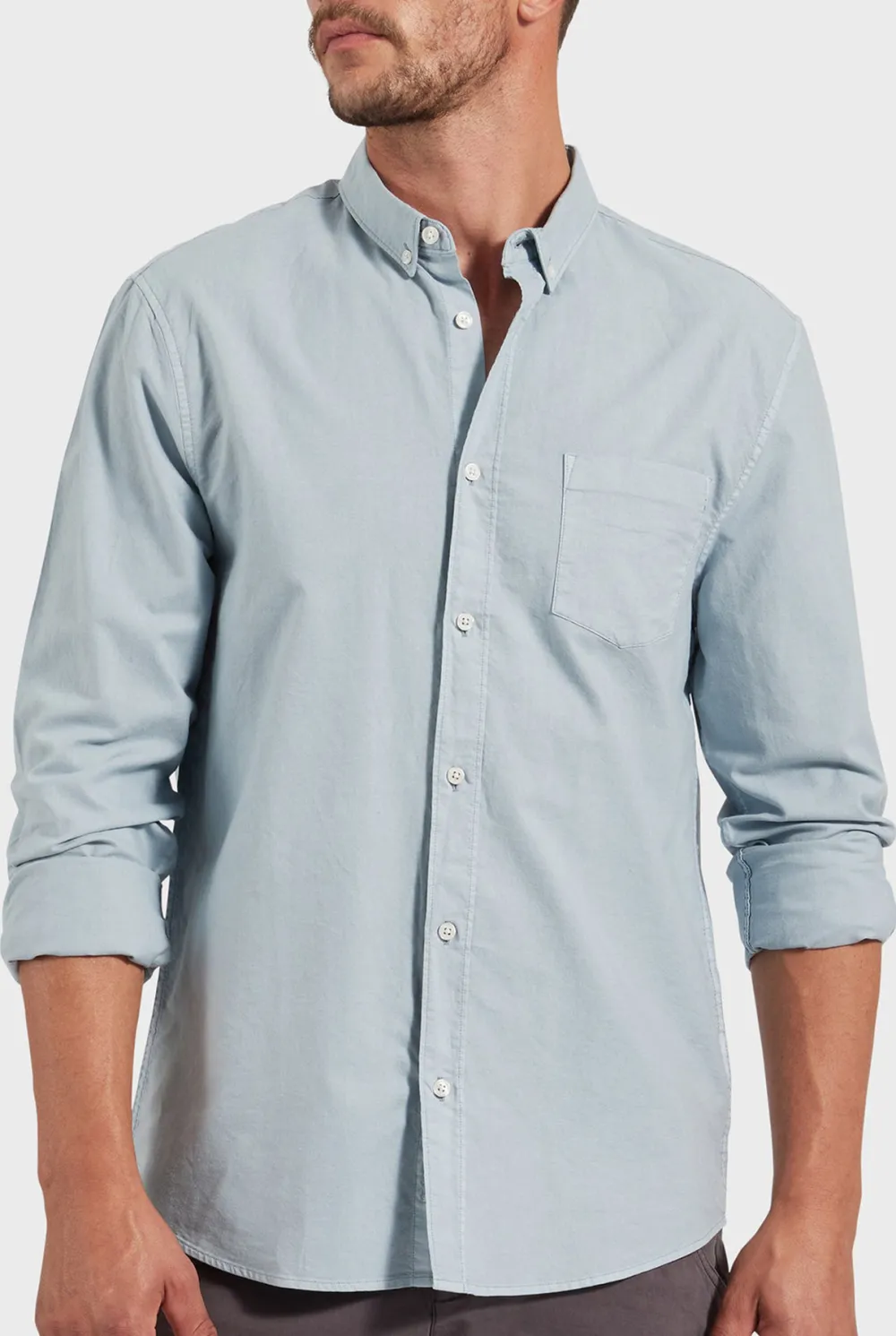Vintage Oxford Shirt-Lavender stripe