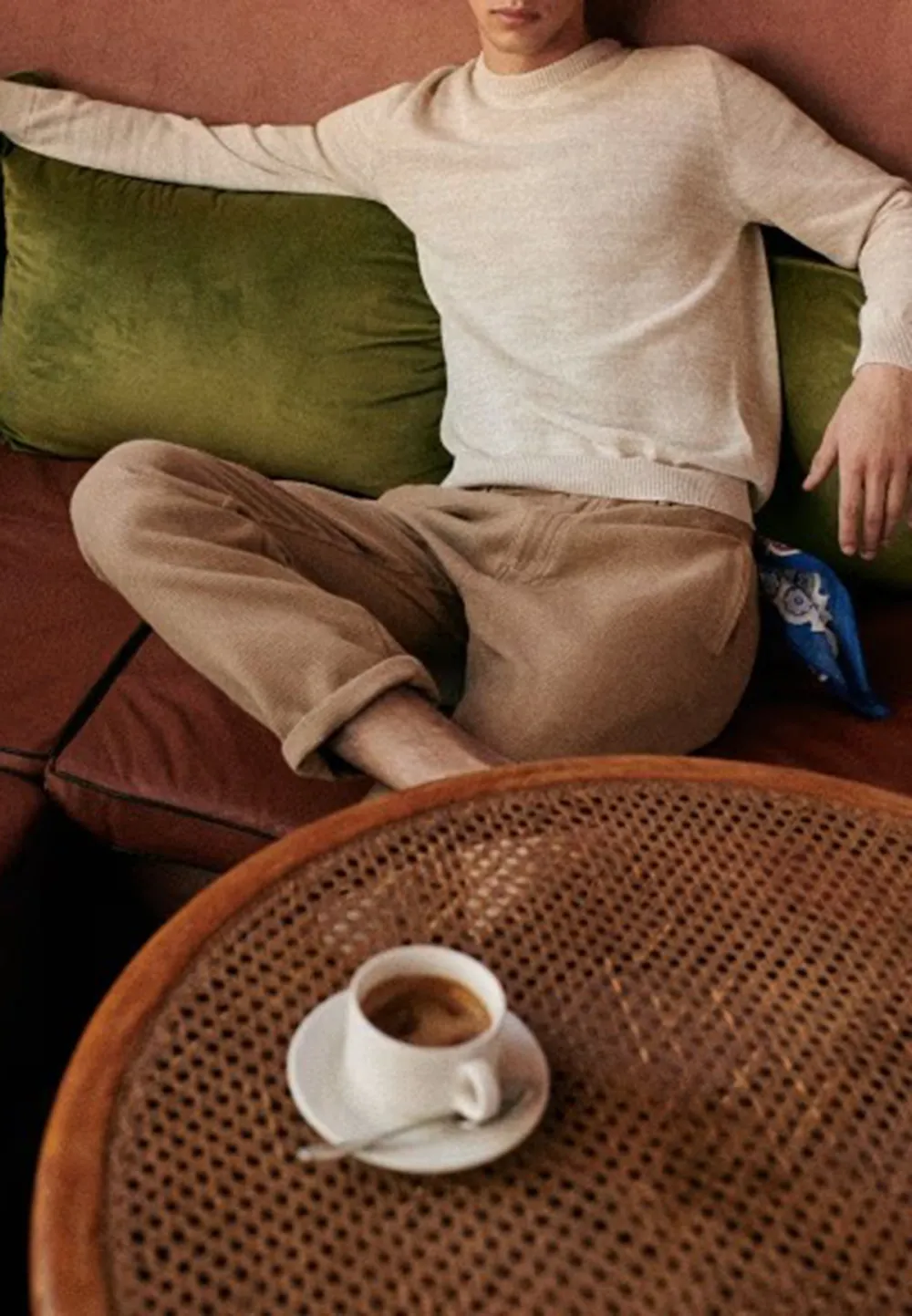 Cream Lightweight Relaxed Fit Knit Sweater