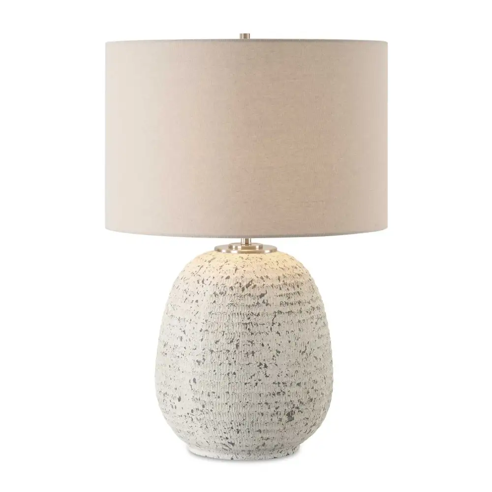 Distressed Stone Table Lamp
