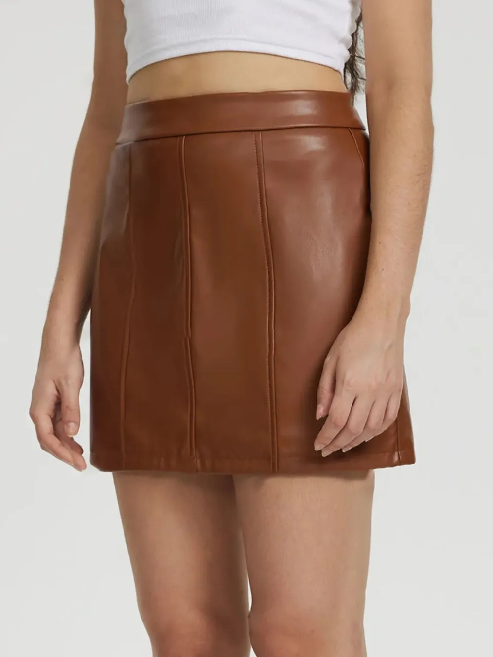 Fitted Mini Zipper Skirt