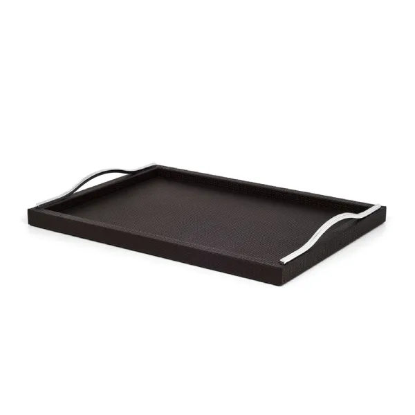 Wavy Handles Leather Tray