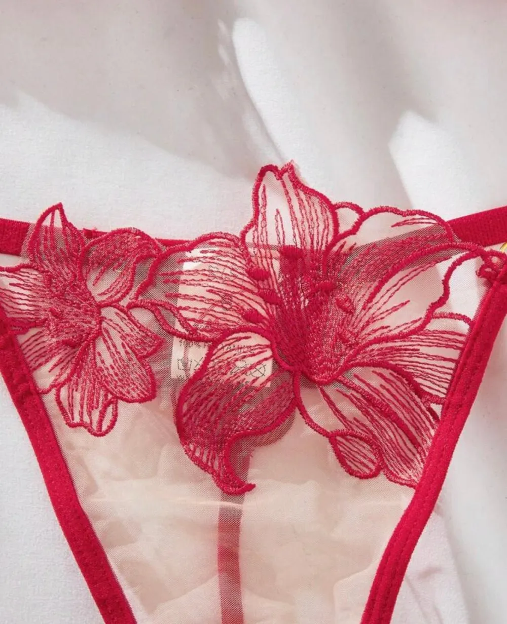 Delicate Embroidered Lingerie Set