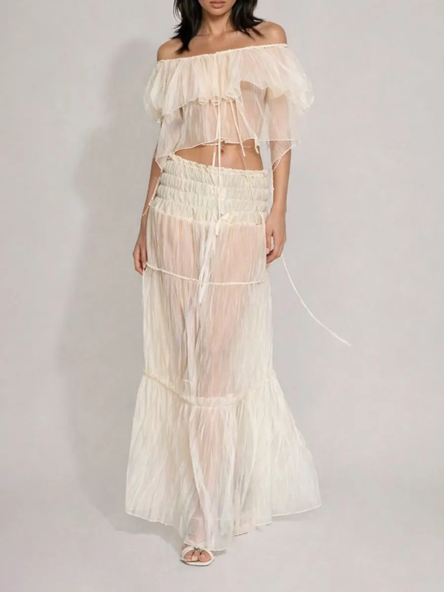 Acacia Off-the-Shoulder Puff-Sleeve Two Piece Set