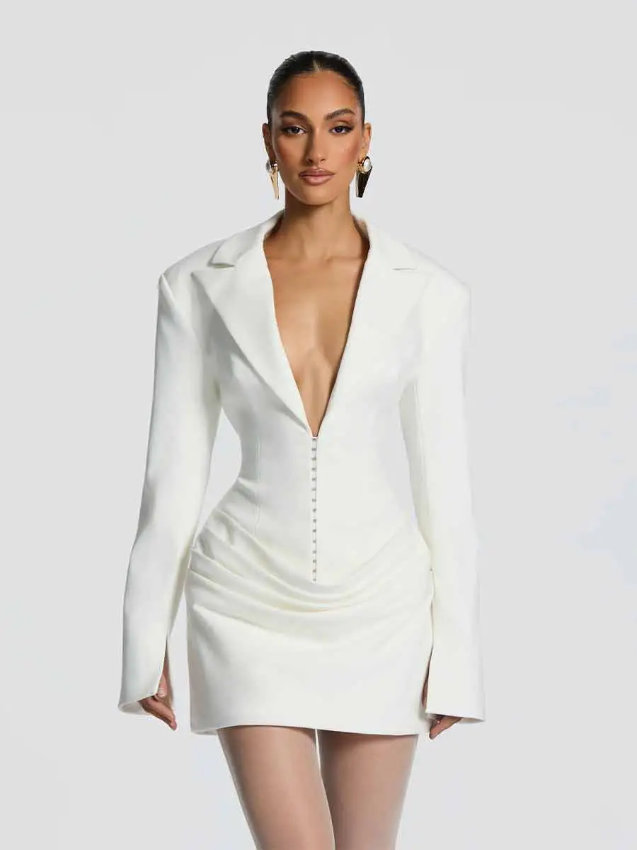 Aurora Low Neck Mini Dress