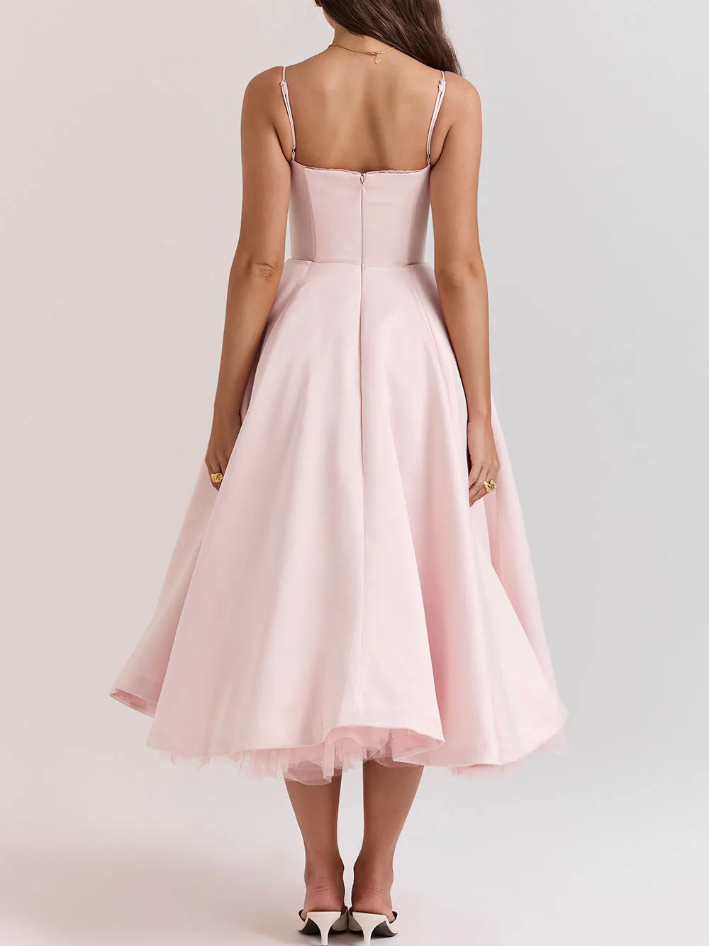 Sexy Tailored Waist Dresses Midi Dress
