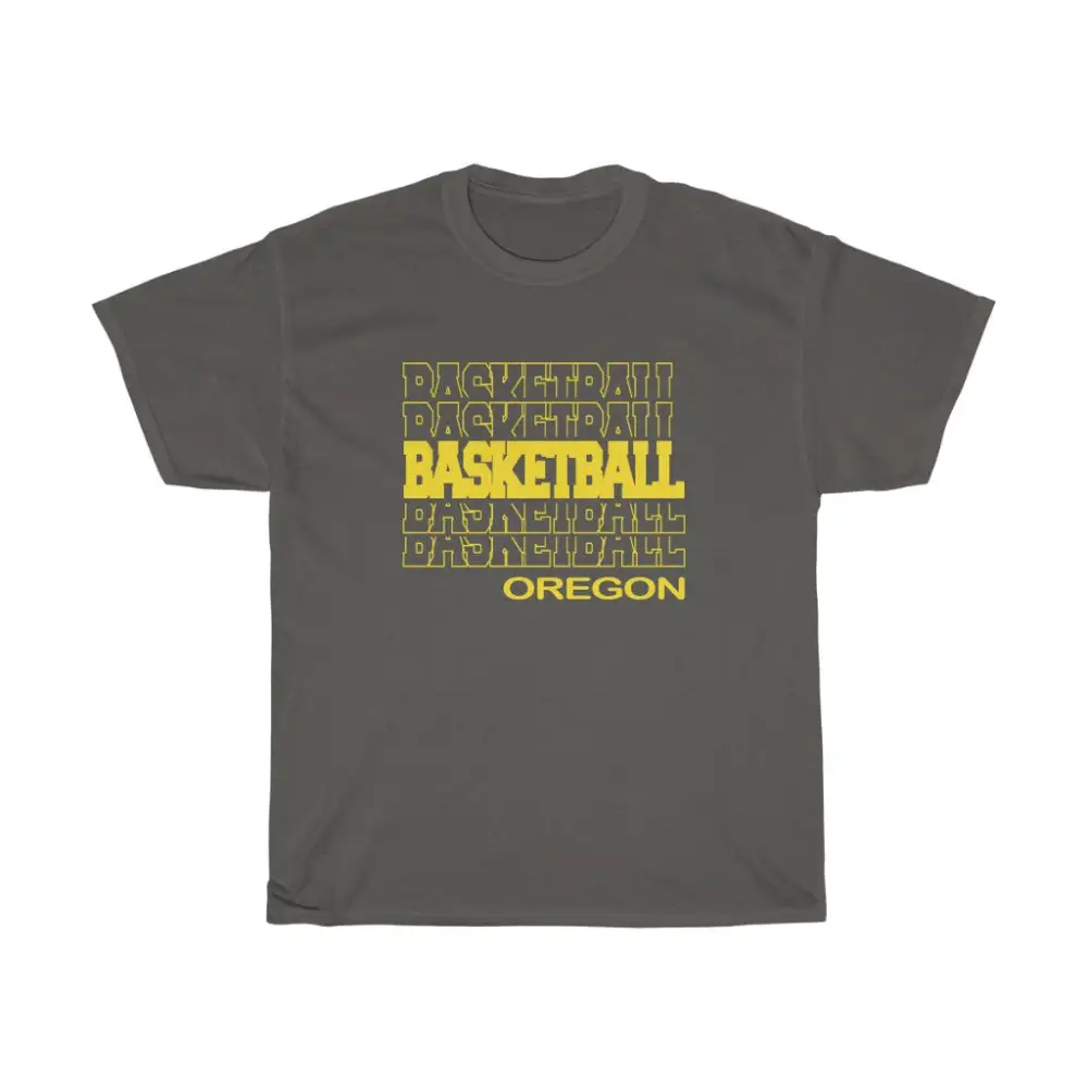 Basketball Oregon in Modern Stacked Lettering